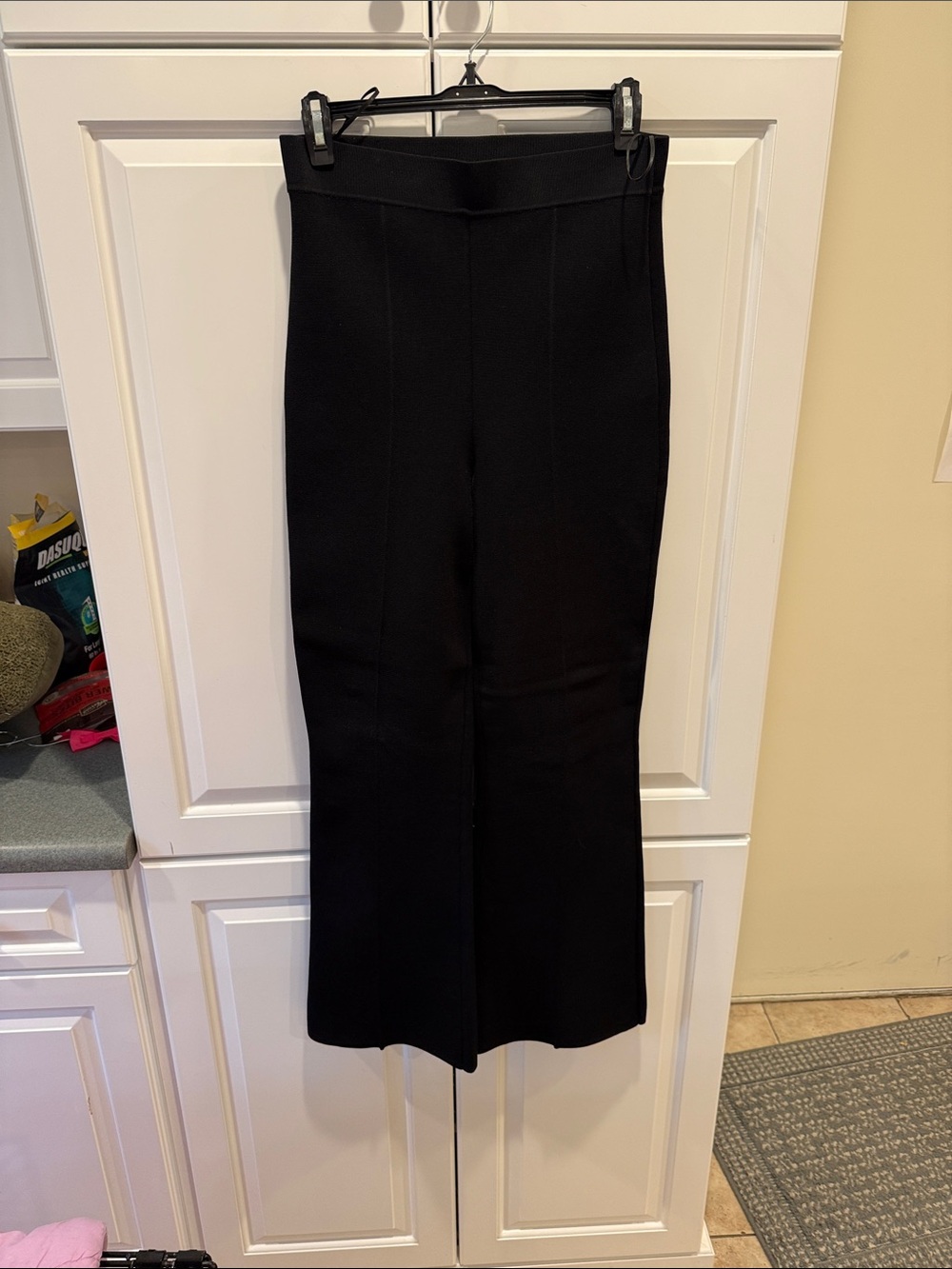 A.L.C. Black Wide-Leg High-Rise Pants